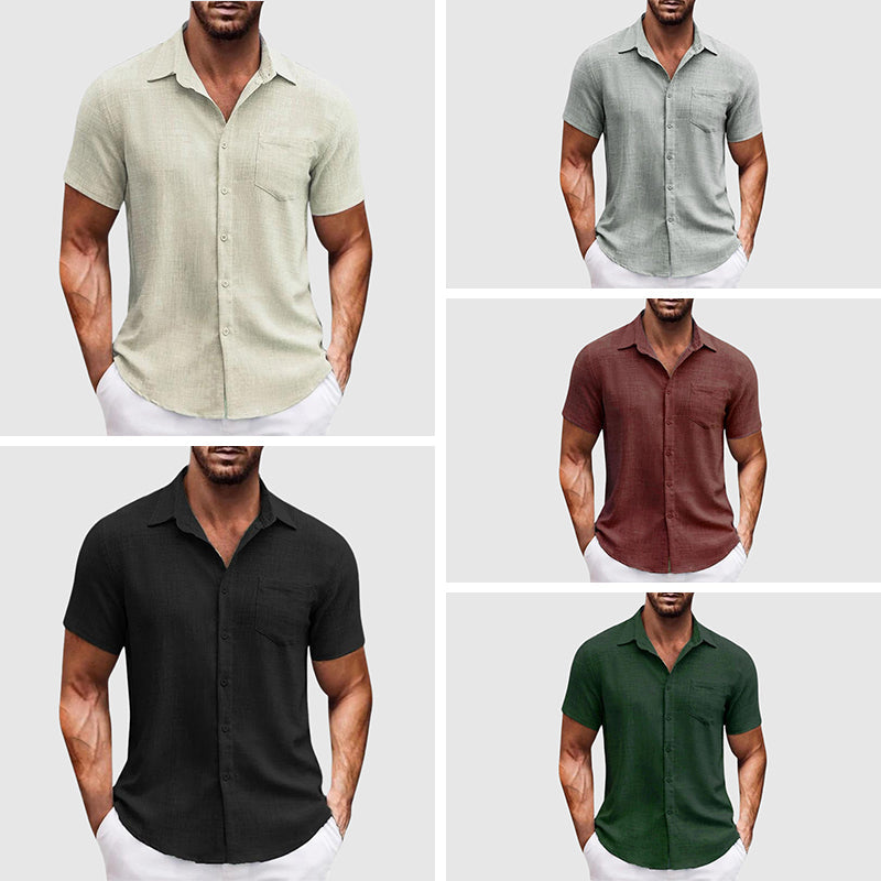 Lightweight Cotton Button-Down - Shirt CASA LARO MEN