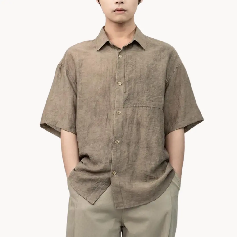 Linen Camp Collar - Shirt CASA LARO