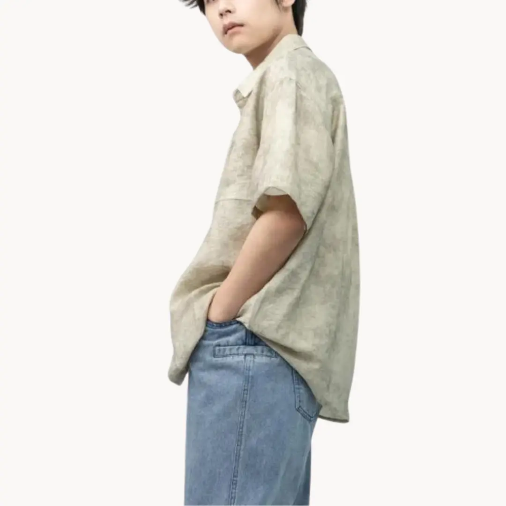 Linen Camp Collar - Shirt CASA LARO