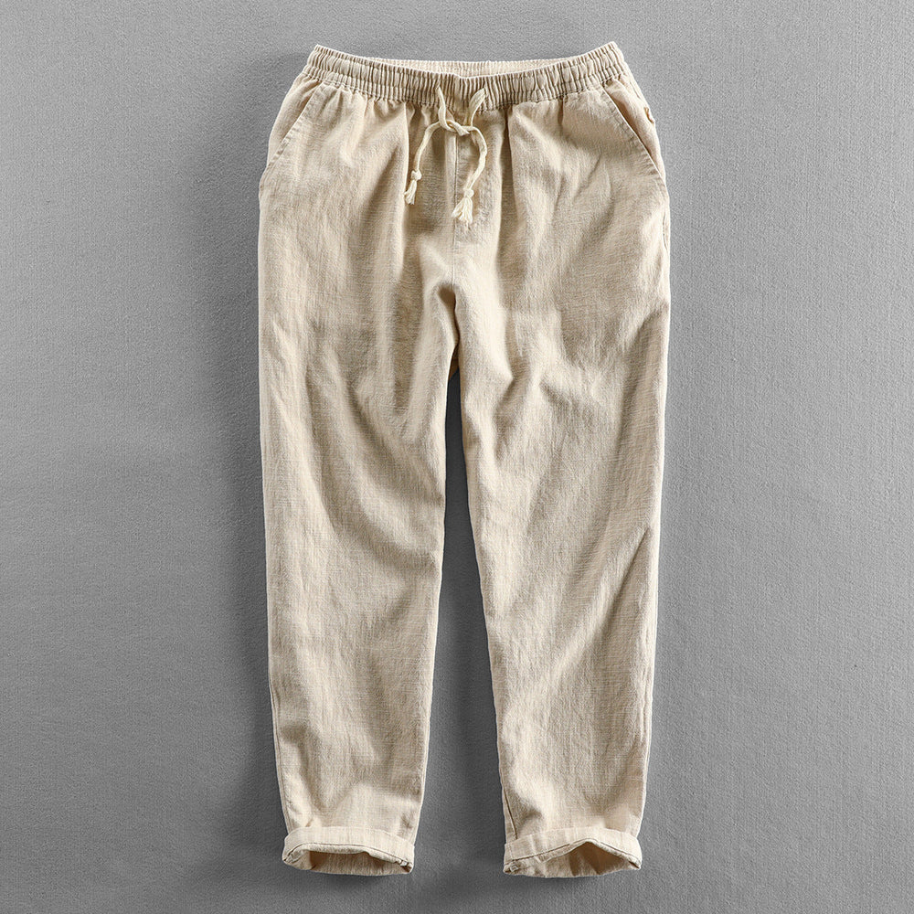 Linen Tailored Straight-Leg - Trousers CASA LARO MEN
