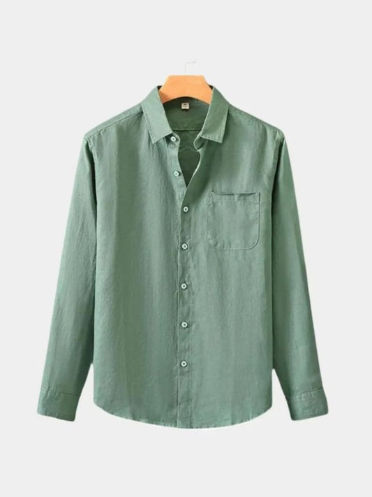Long Sleeve Essential Linen Shirt - Casa  Laro CASA LARO