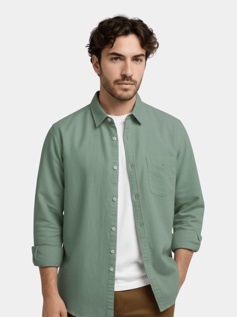 Long Sleeve Essential Linen Shirt - Casa  Laro CASA LARO