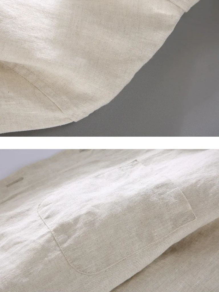 Long Sleeve Essential Linen Shirt - Casa  Laro CASA LARO