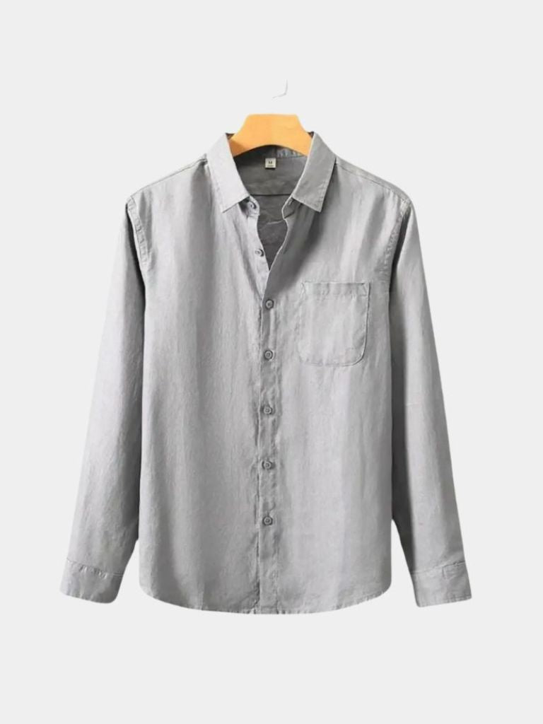 Long Sleeve Essential Linen Shirt - Casa  Laro CASA LARO