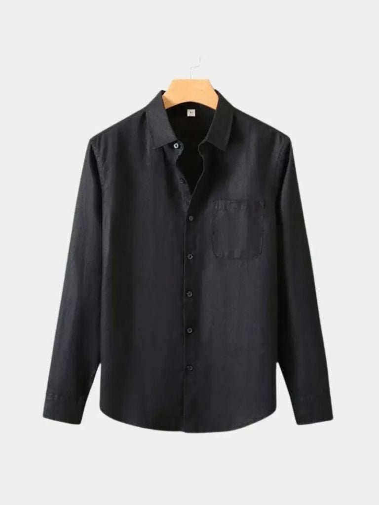 Long Sleeve Essential Linen Shirt - Casa  Laro CASA LARO