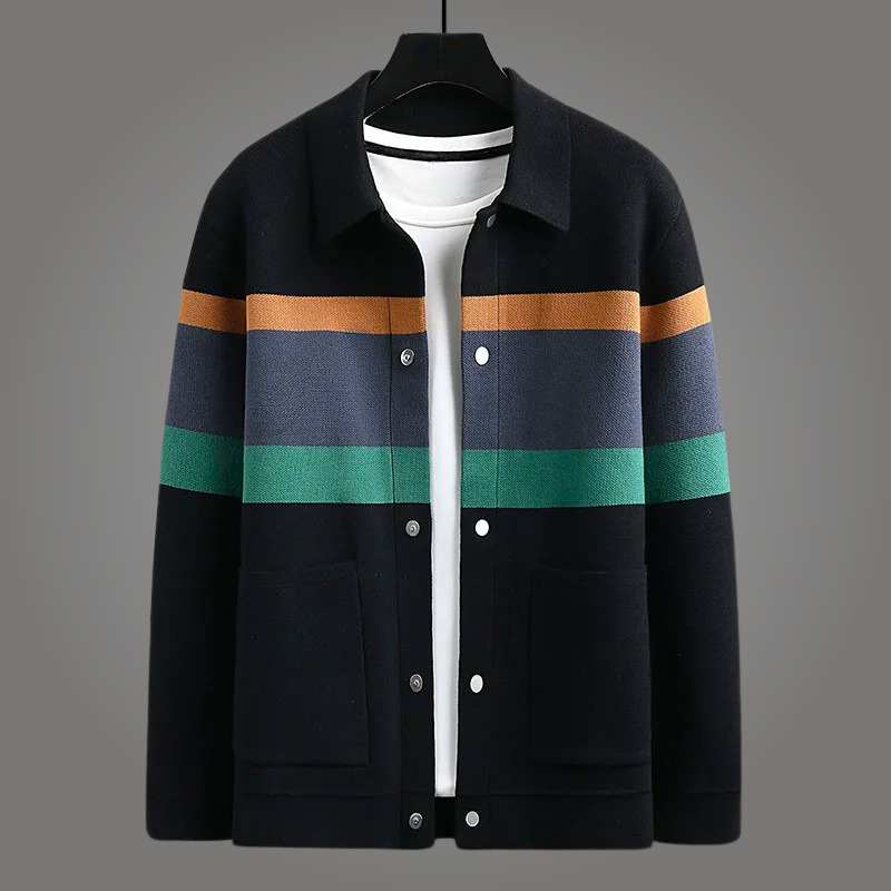 Luxe Jacquard Knit - Cardigan CASA LARO MEN