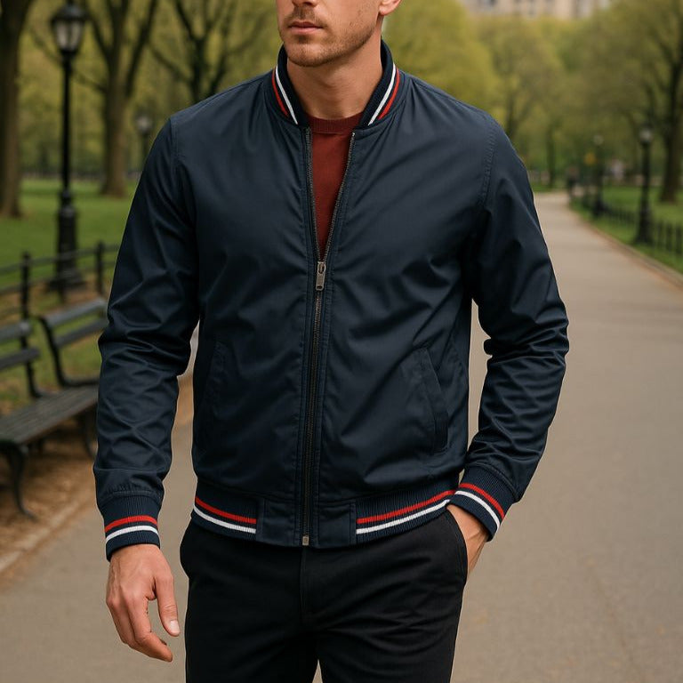 Massimo Classic Zip-Up Bomber - Jacket CASA LARO MEN
