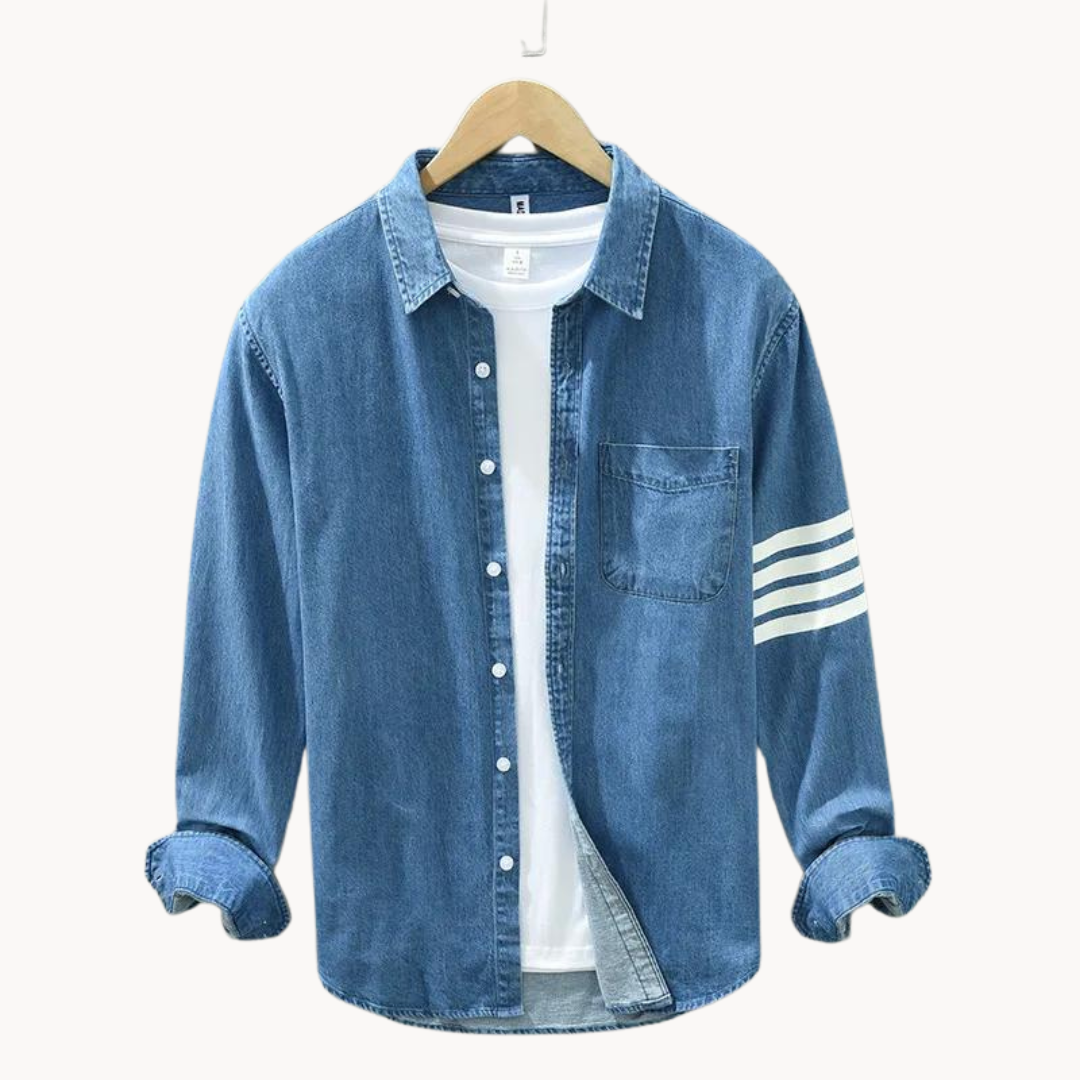 Massimo Washed Denim Button-Down - Shirt CASA LARO MEN