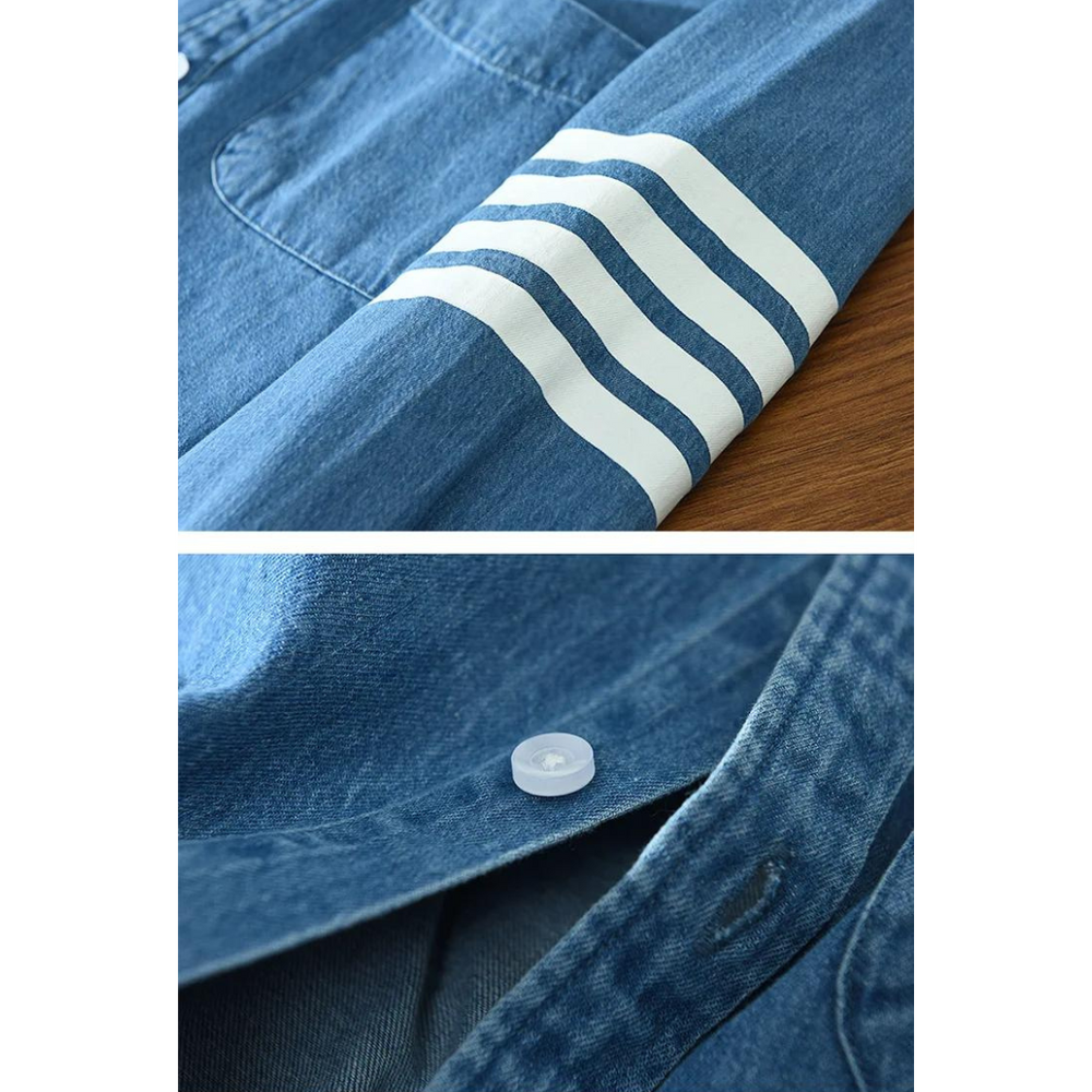 Massimo Washed Denim Button-Down - Shirt CASA LARO MEN