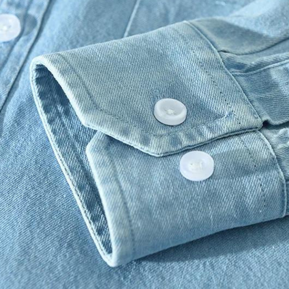 Massimo Washed Denim Button-Down - Shirt CASA LARO MEN