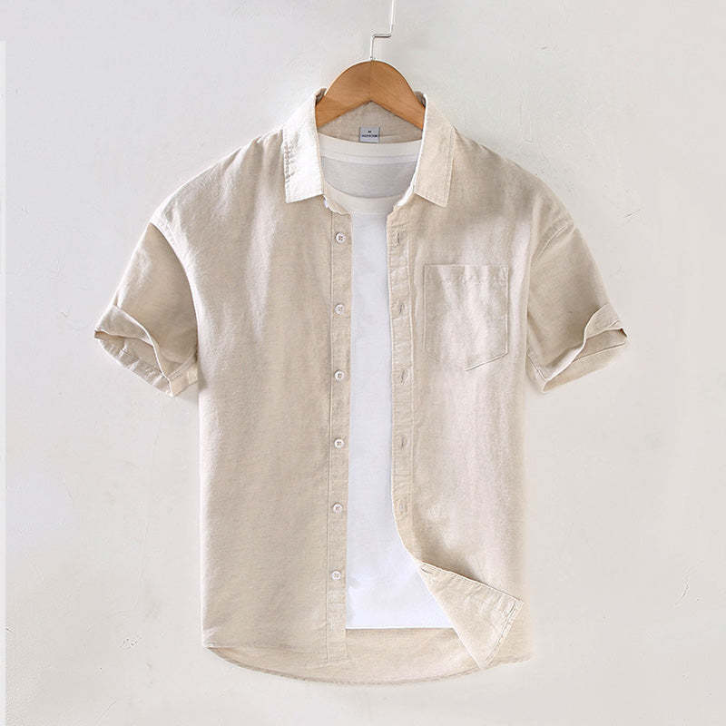 Matteo Linen Short Sleeve - T-Shirt CASA LARO MEN