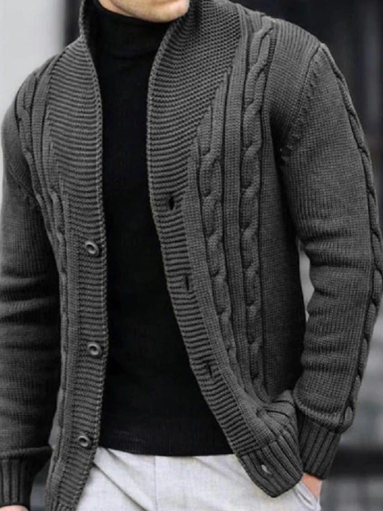 Men's Elegant Knit Cardigan - Casa  Laro CASA LARO