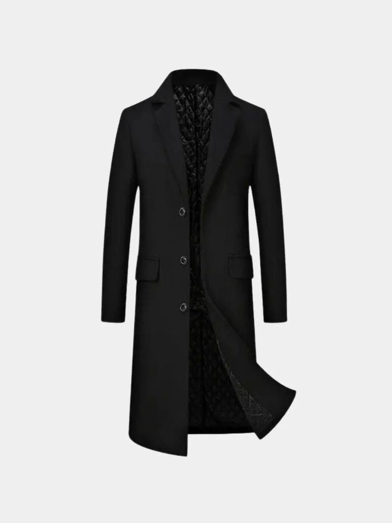 Mens Wool Blend Trench Coat - Casa  Laro CASA LARO