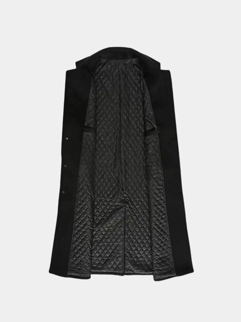 Mens Wool Blend Trench Coat - Casa  Laro CASA LARO