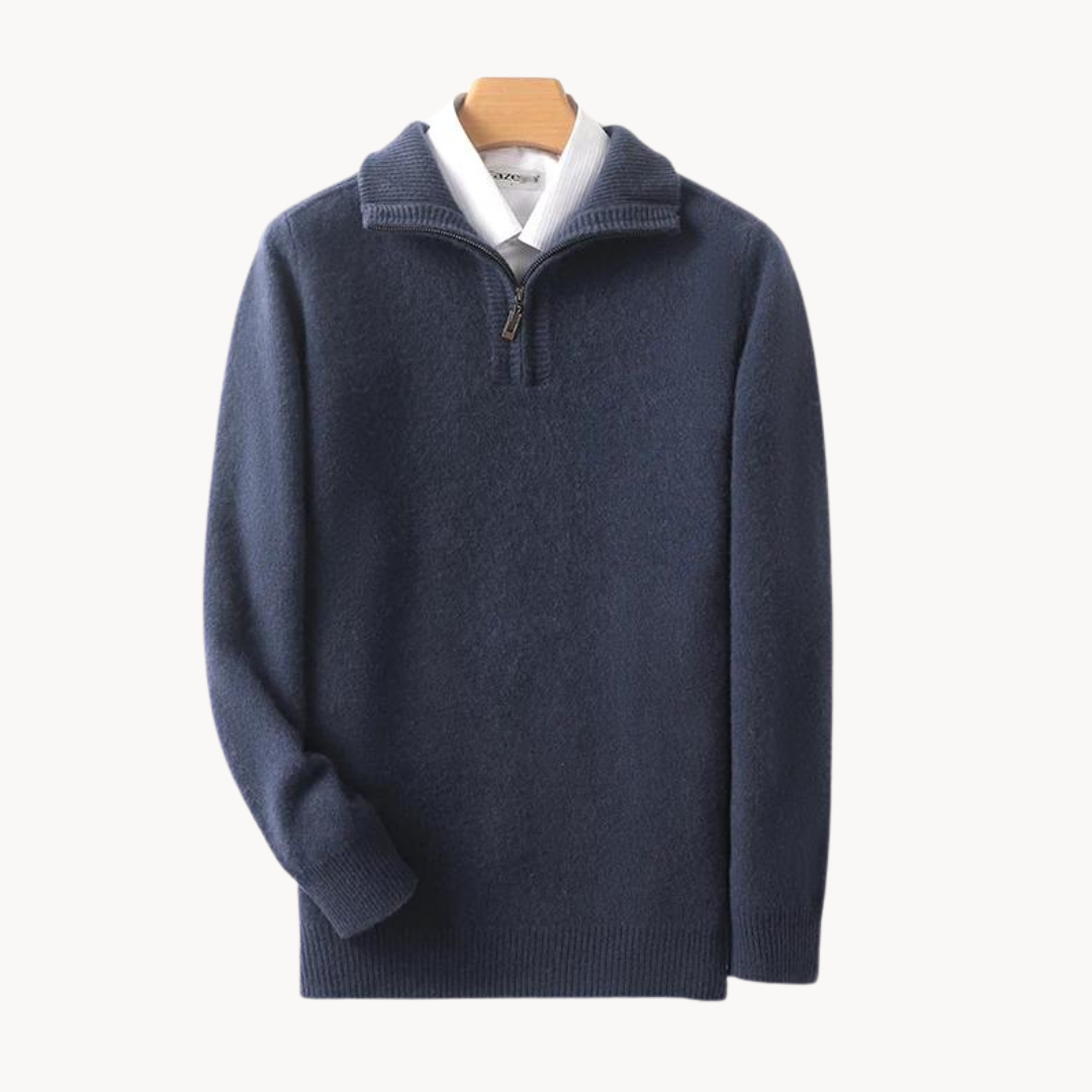 Merino Wool Quarter Zip - Sweater CASA LARO MEN