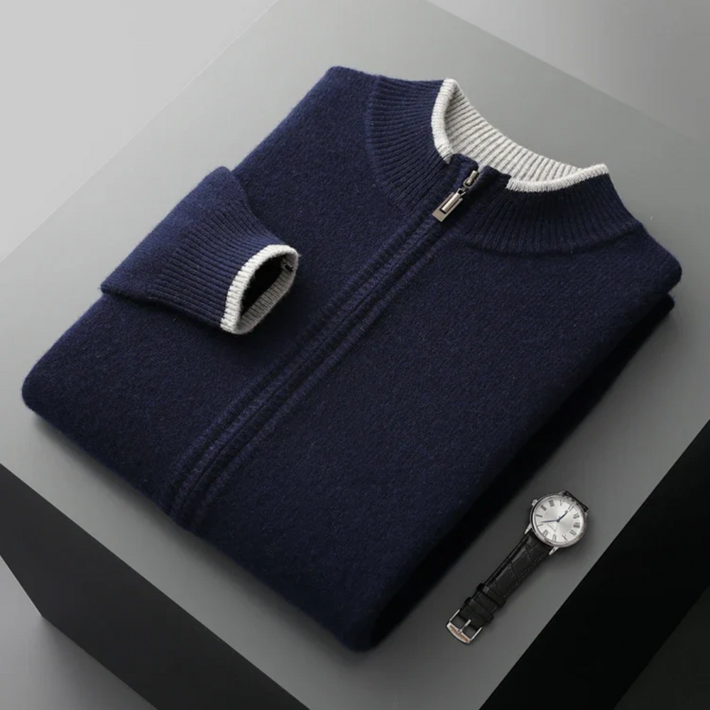 Merino Wool Zip Front - Sweater CASA LARO MEN