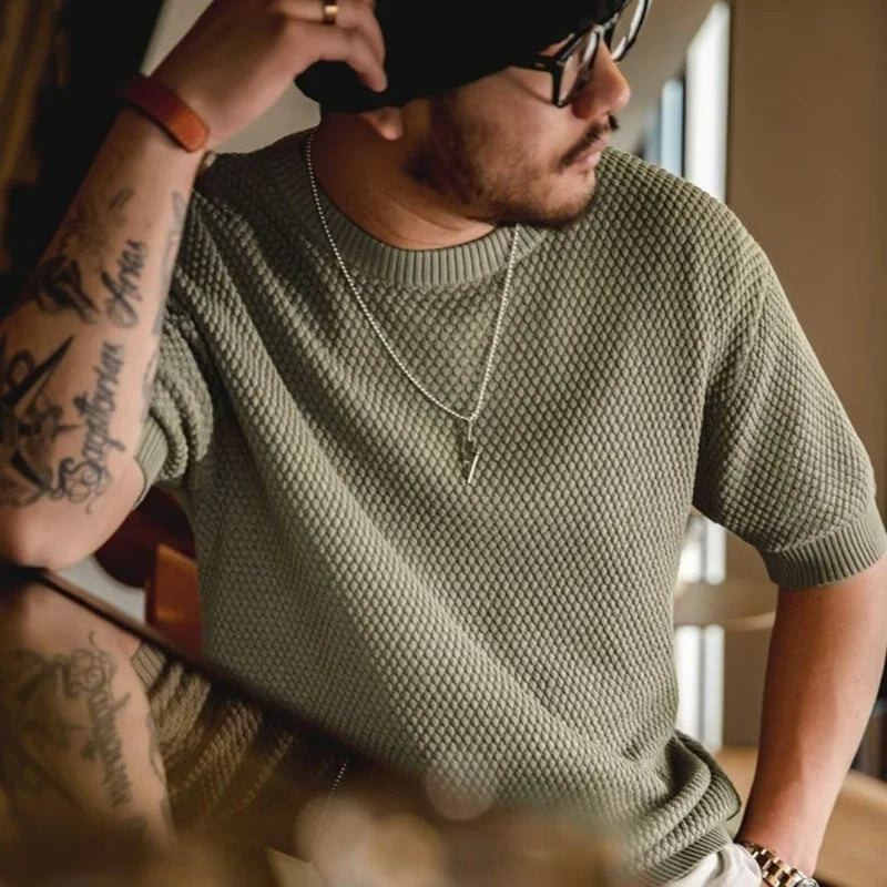Milano Retro Ribbed Knit - T-Shirt CASA LARO MEN