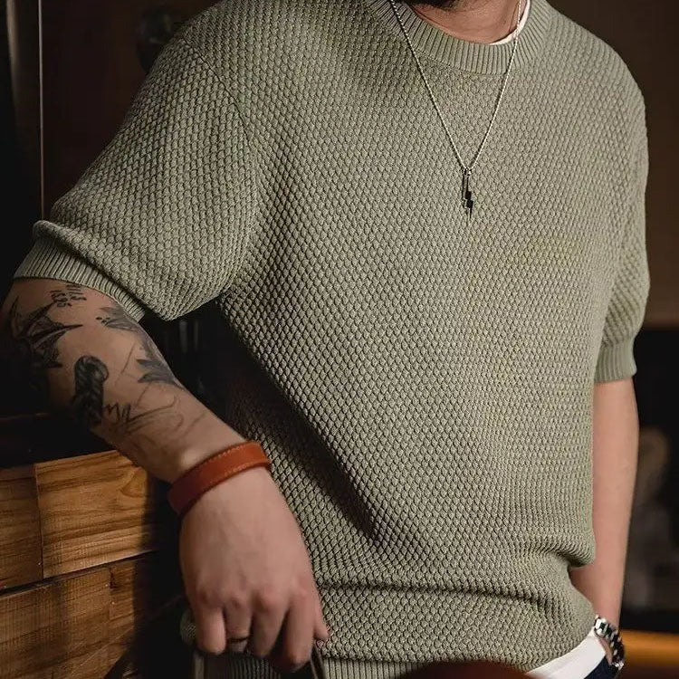Milano Retro Ribbed Knit - T-Shirt CASA LARO MEN