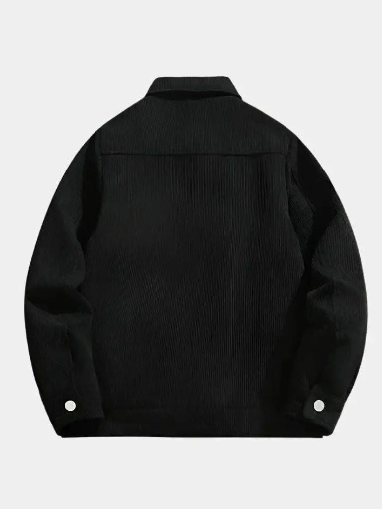 Minimalist Corduroy Sherpa Jacket - Casa  Laro CASA LARO
