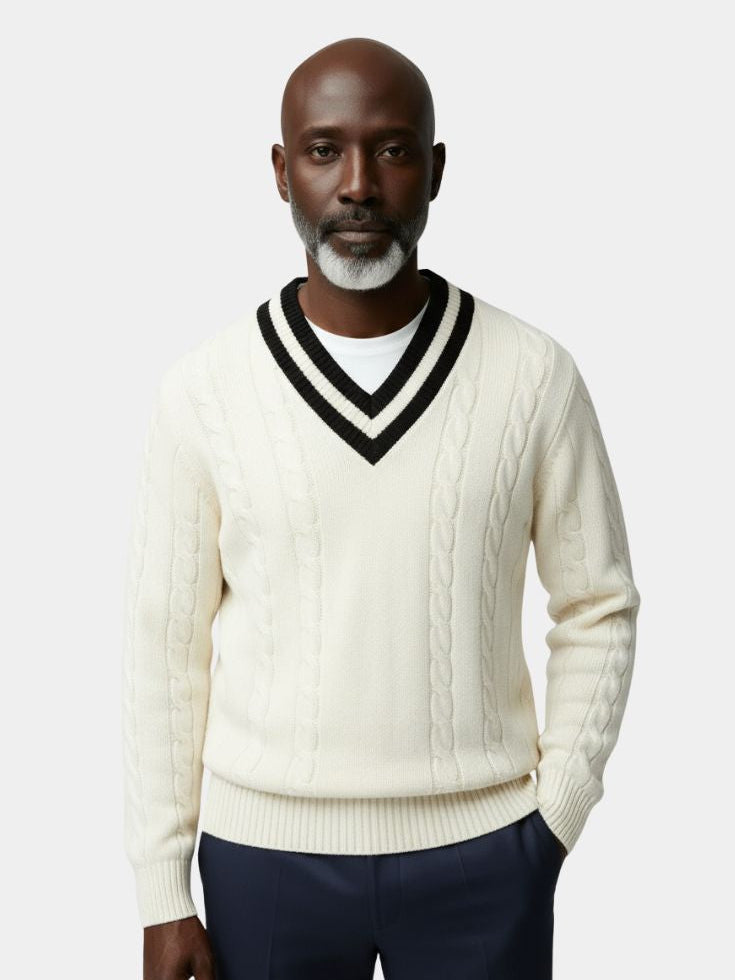 Minimalist V-Neck Sweater - Casa  Laro CASA LARO