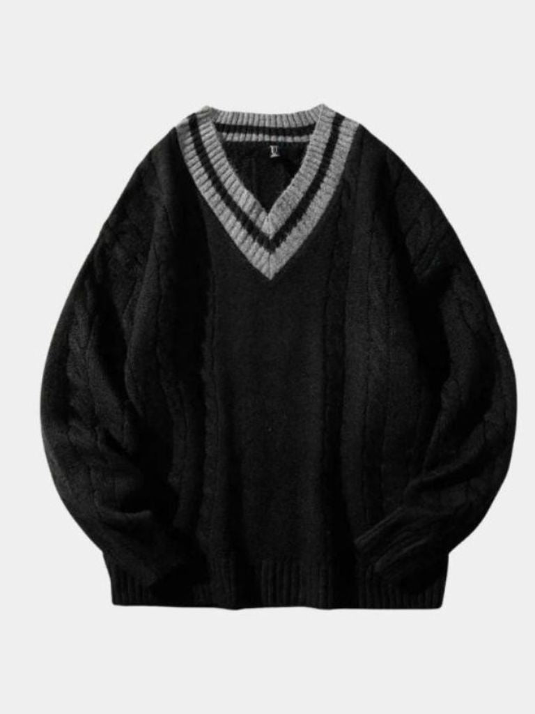 Minimalist V-Neck Sweater - Casa  Laro CASA LARO