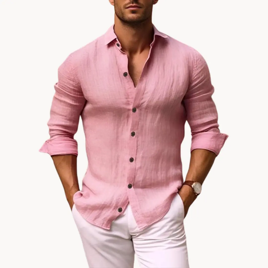 Modena Cotton-Linen Button-Down - Shirt CASA LARO
