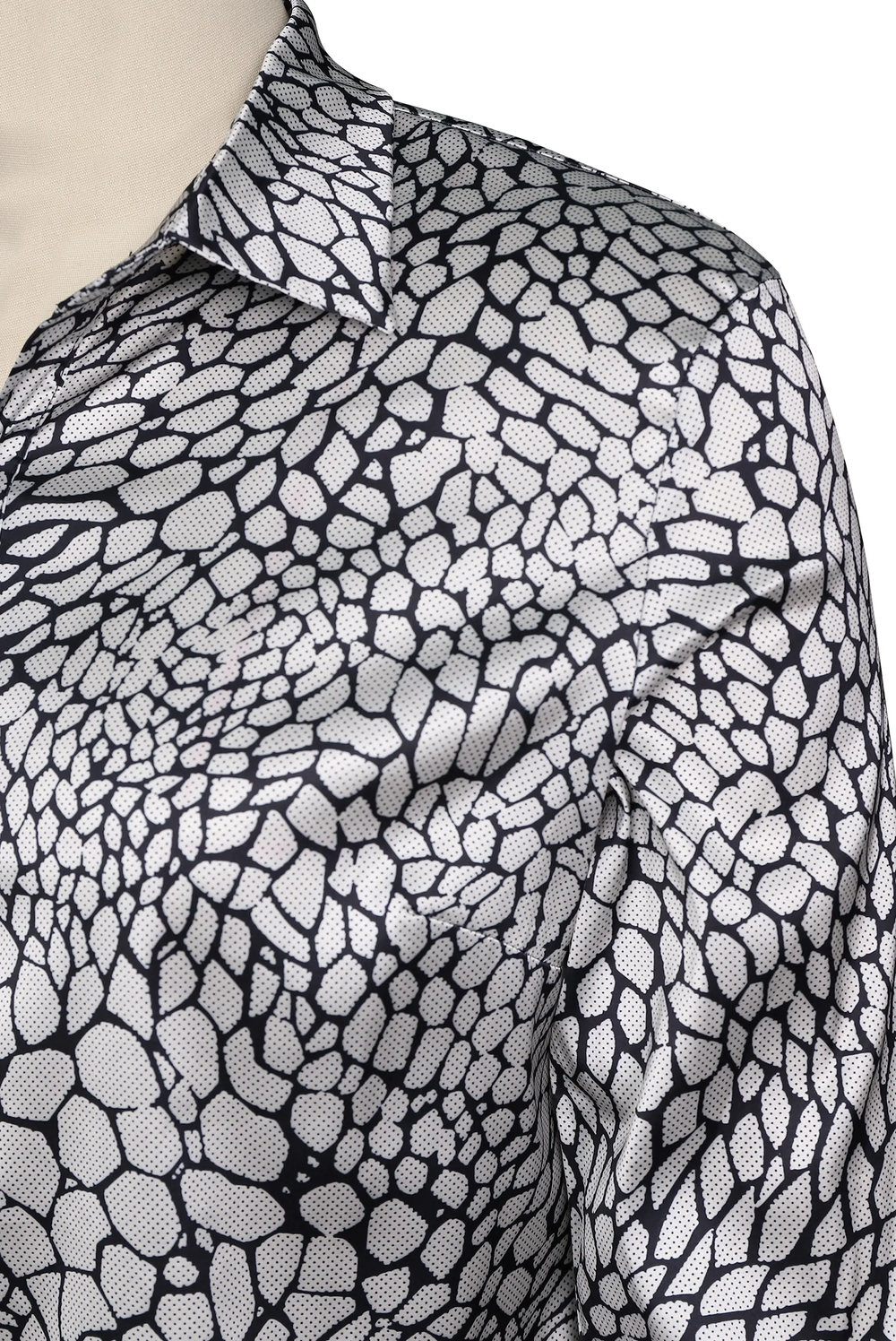 Modern Satin Printed Snake Pattern - Blouse CASA LARO
