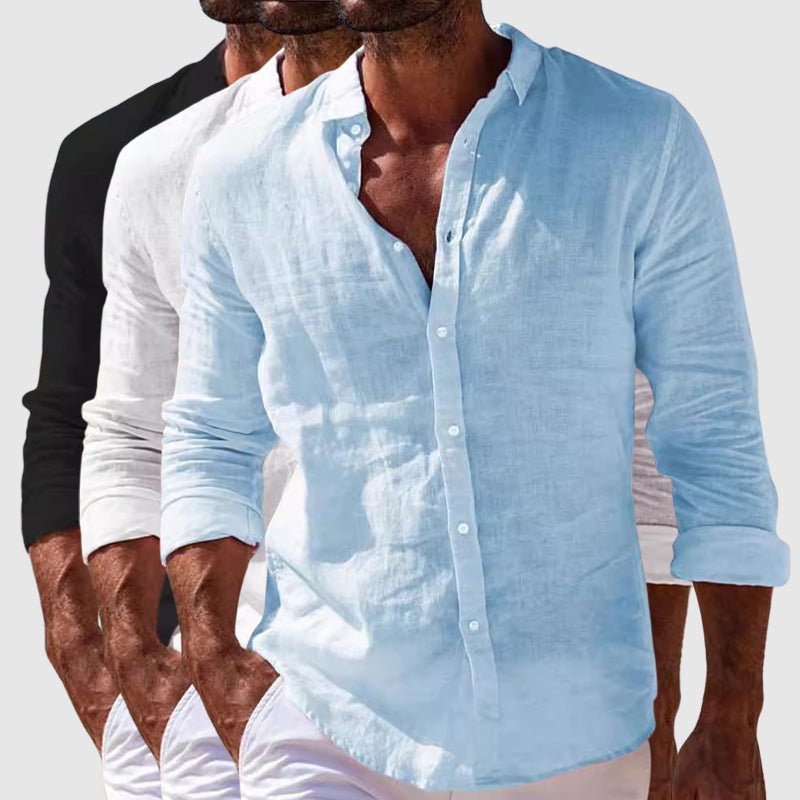 Mykonos Linen Button-Down - Shirt CASA LARO MEN