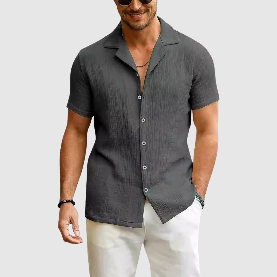 Naples Bay Lightweight Cotton Button-Up - Shirt CASA LARO MEN