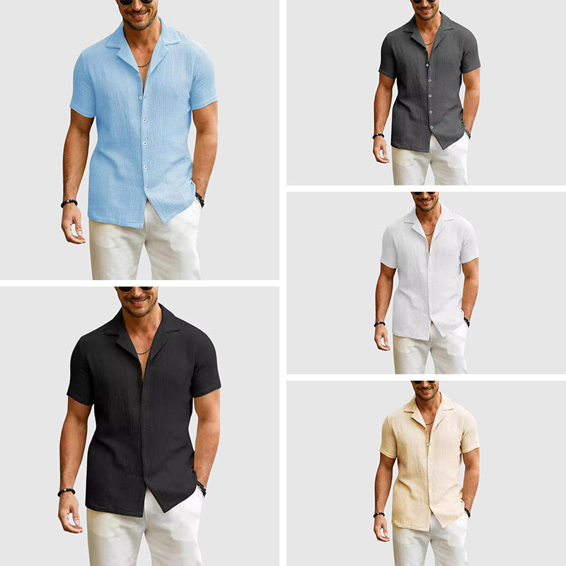 Naples Bay Lightweight Cotton Button-Up - Shirt CASA LARO MEN