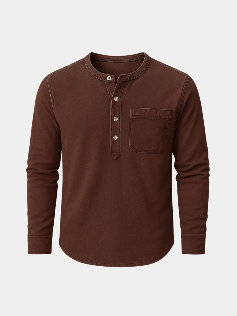 Nash Henley Long Sleeve Shirt – Casa  Laro CASA LARO
