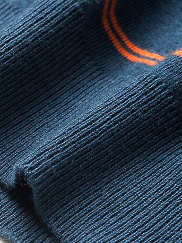 Navy Sunset Striped Polo - Casa  Laro CASA LARO