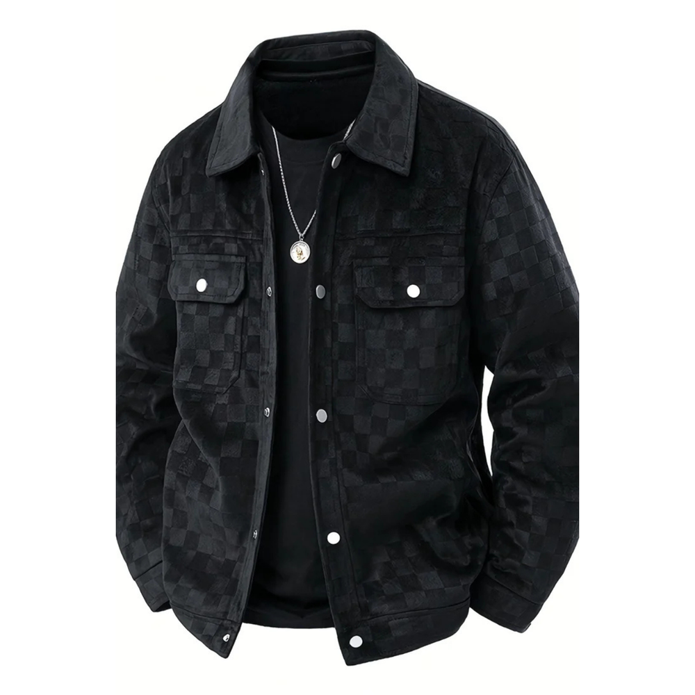 Nico - Checkered Suede Jacket CASA LARO MEN