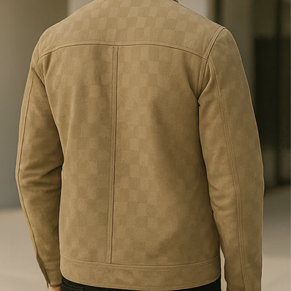 Nico - Checkered Suede Jacket CASA LARO MEN