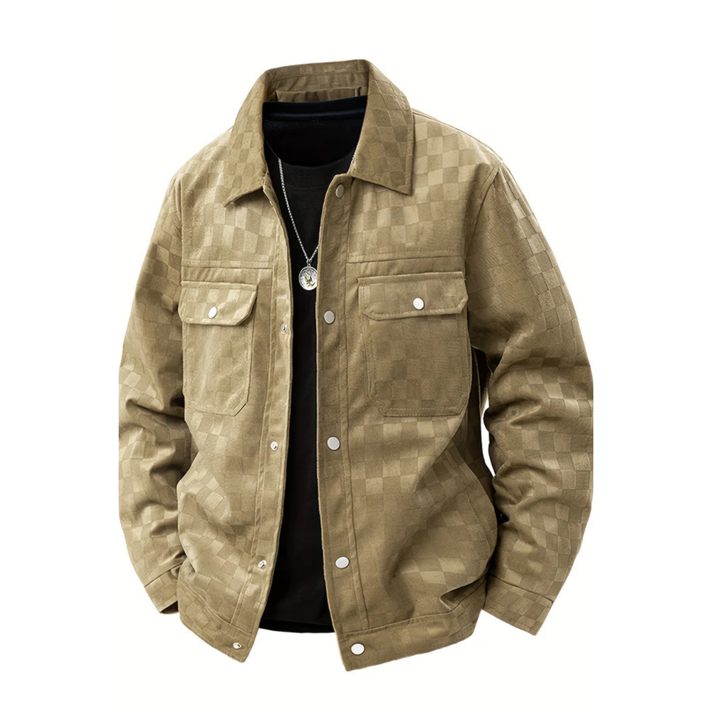 Nico - Checkered Suede Jacket CASA LARO MEN