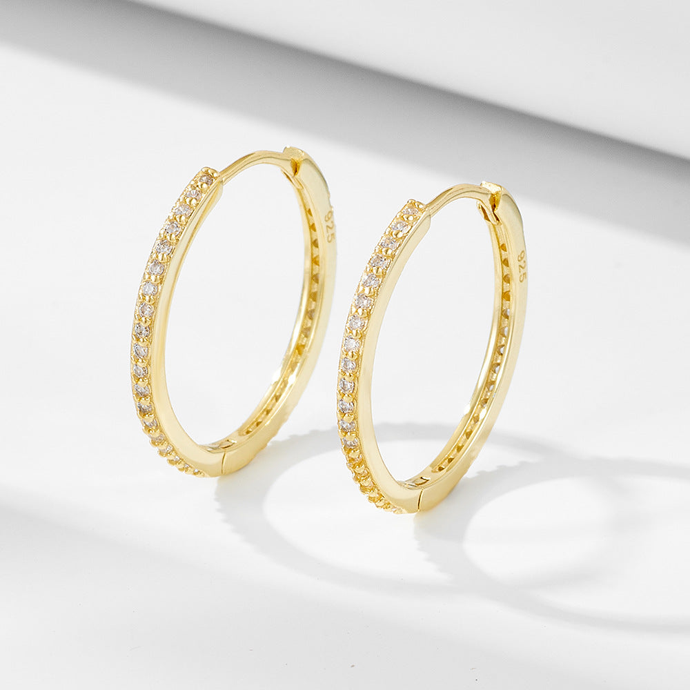 Classic Eternity Sterling Silver Hoop Earrings Carly Jewelry