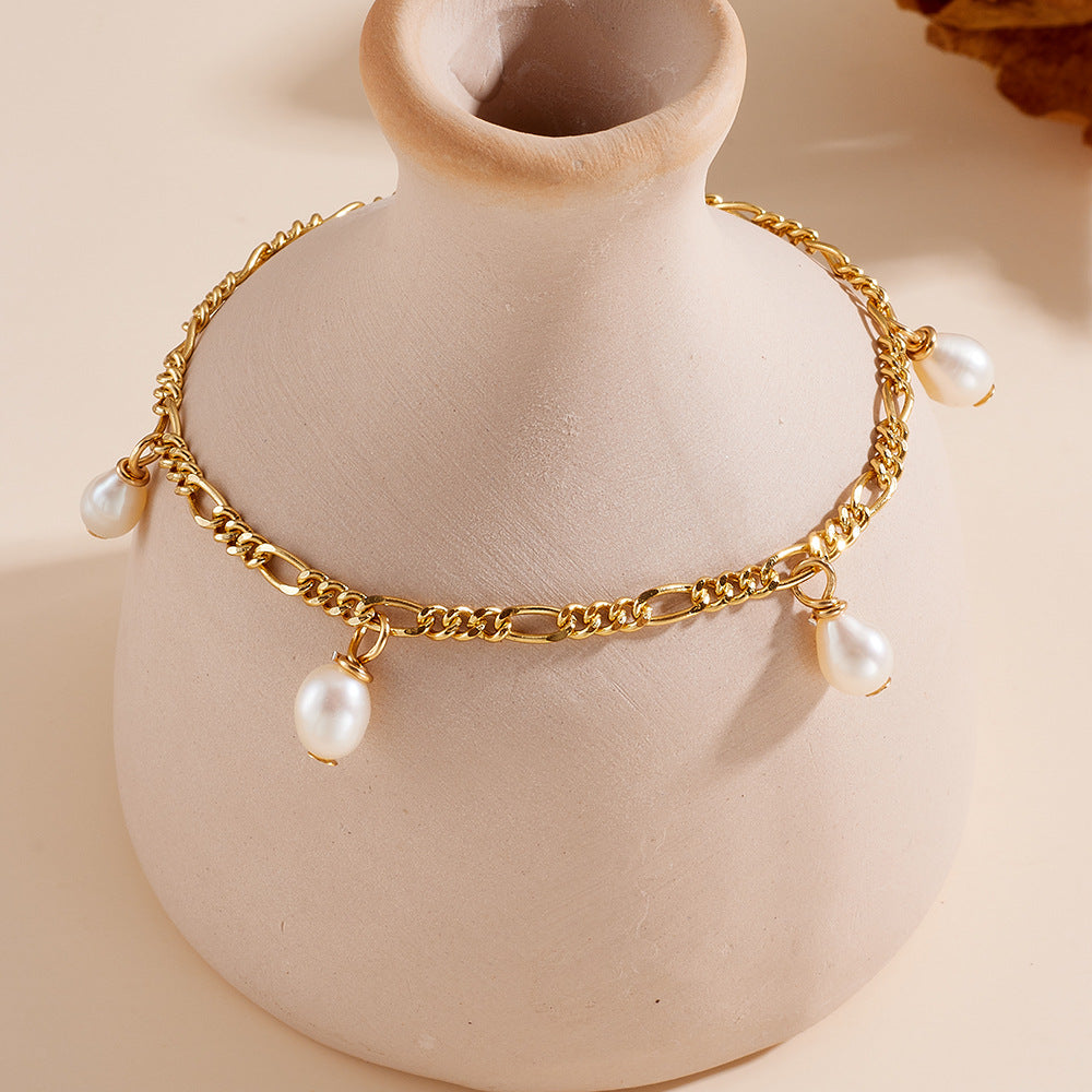 Natural Pearls 18k Gold Plated Bracelet Carly Jewelry