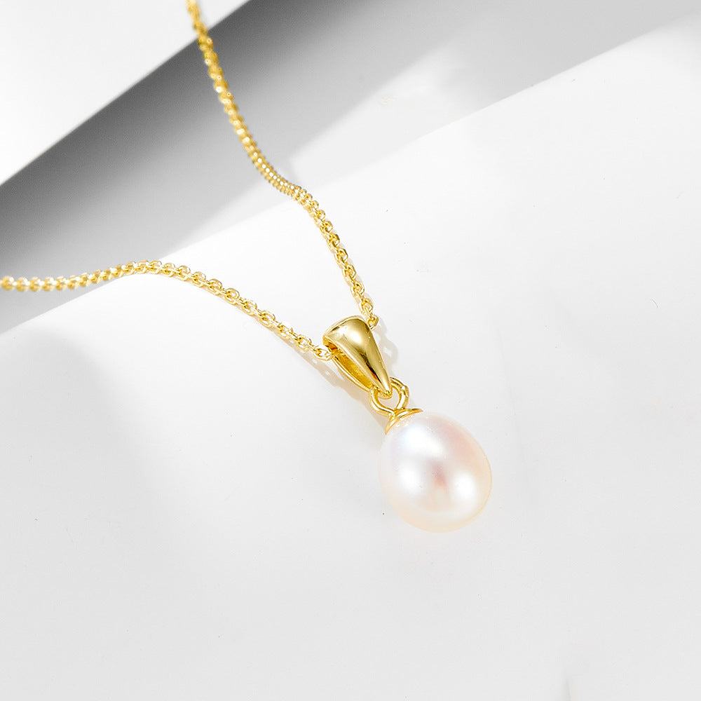 Classic Pearl Sterling Silver Necklace Carly Jewelry