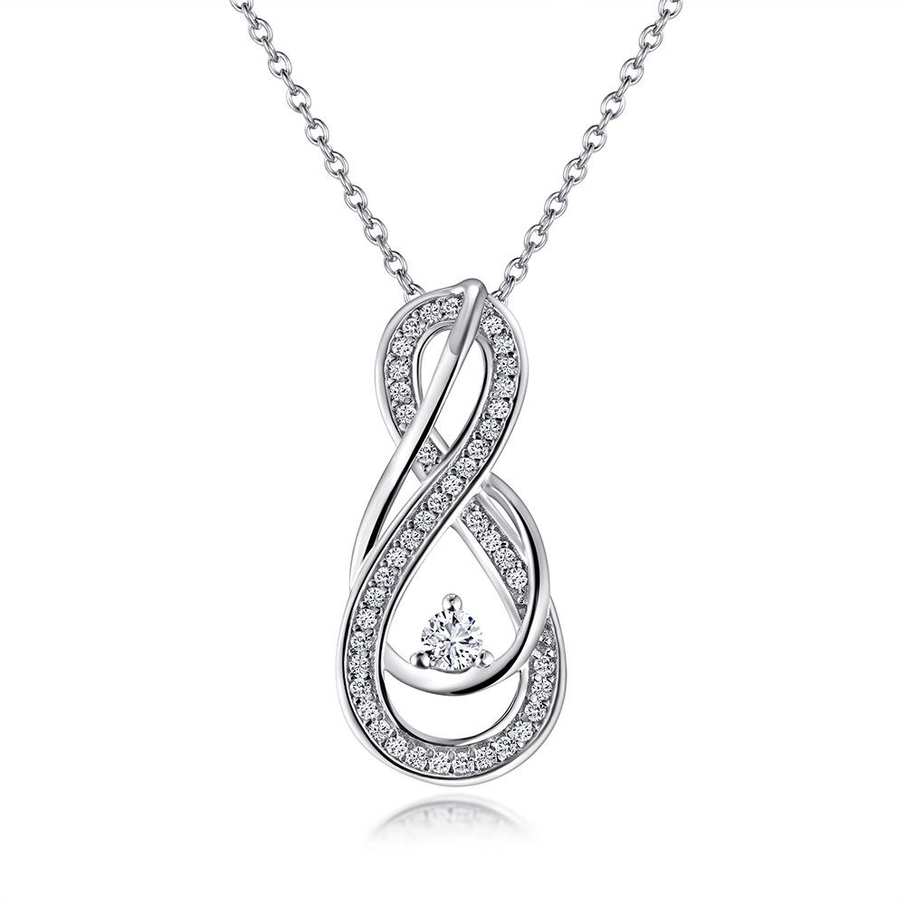Exquisite Infinity Pendant Necklace Shineofidamond