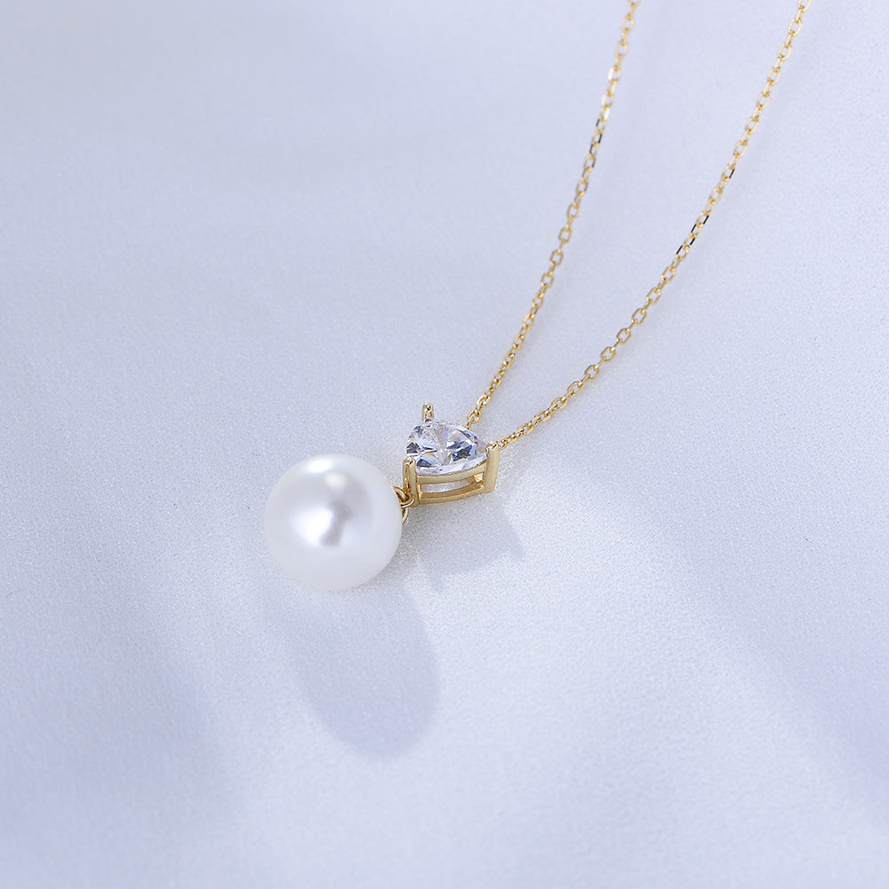 Sterling Silver Pearl Necklace For Mom Carly Jewelry