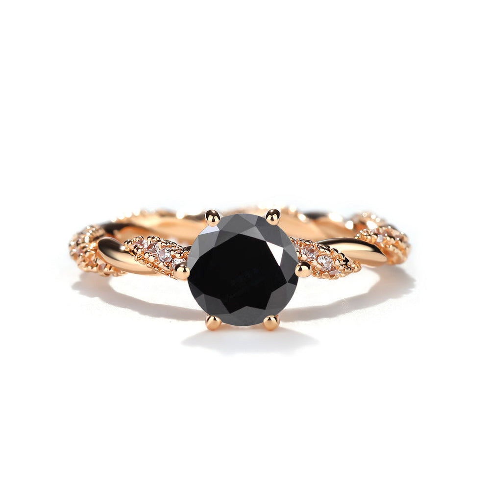 1 Carat Moissanite Twist Engagement Ring in Sterling Silver Shine of Diamond