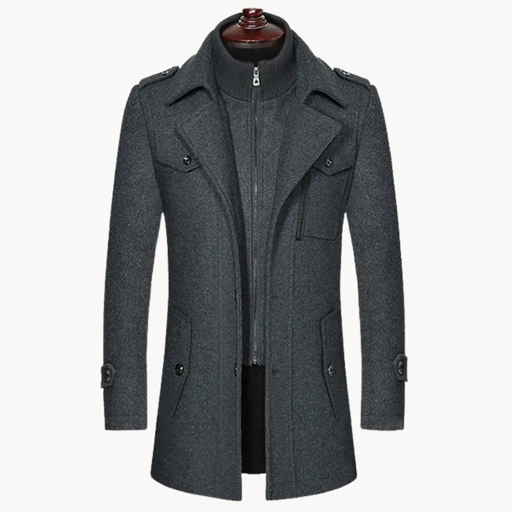 Olive Green Longline - Coat CASA LARO