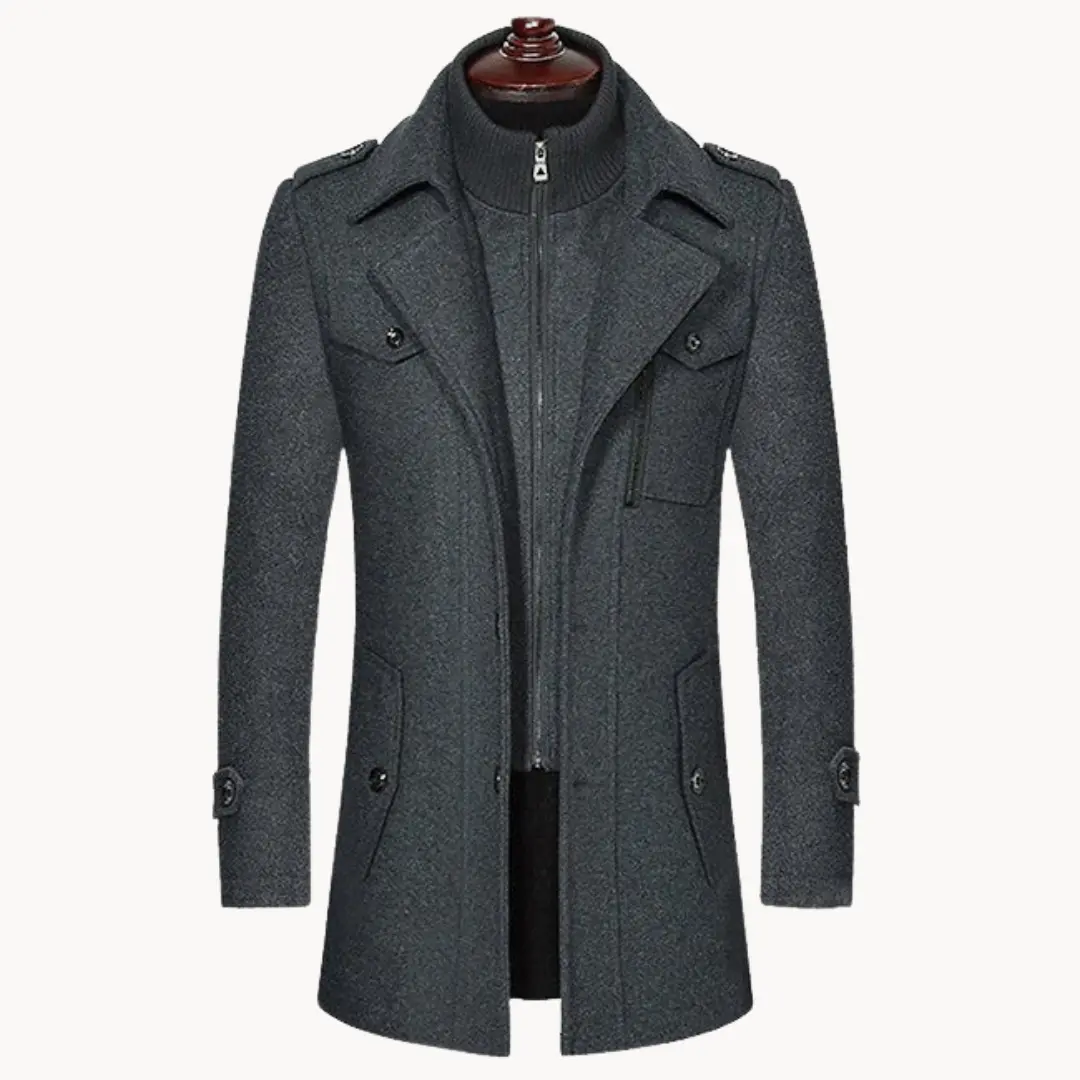 Olive Green Longline - Coat CASA LARO