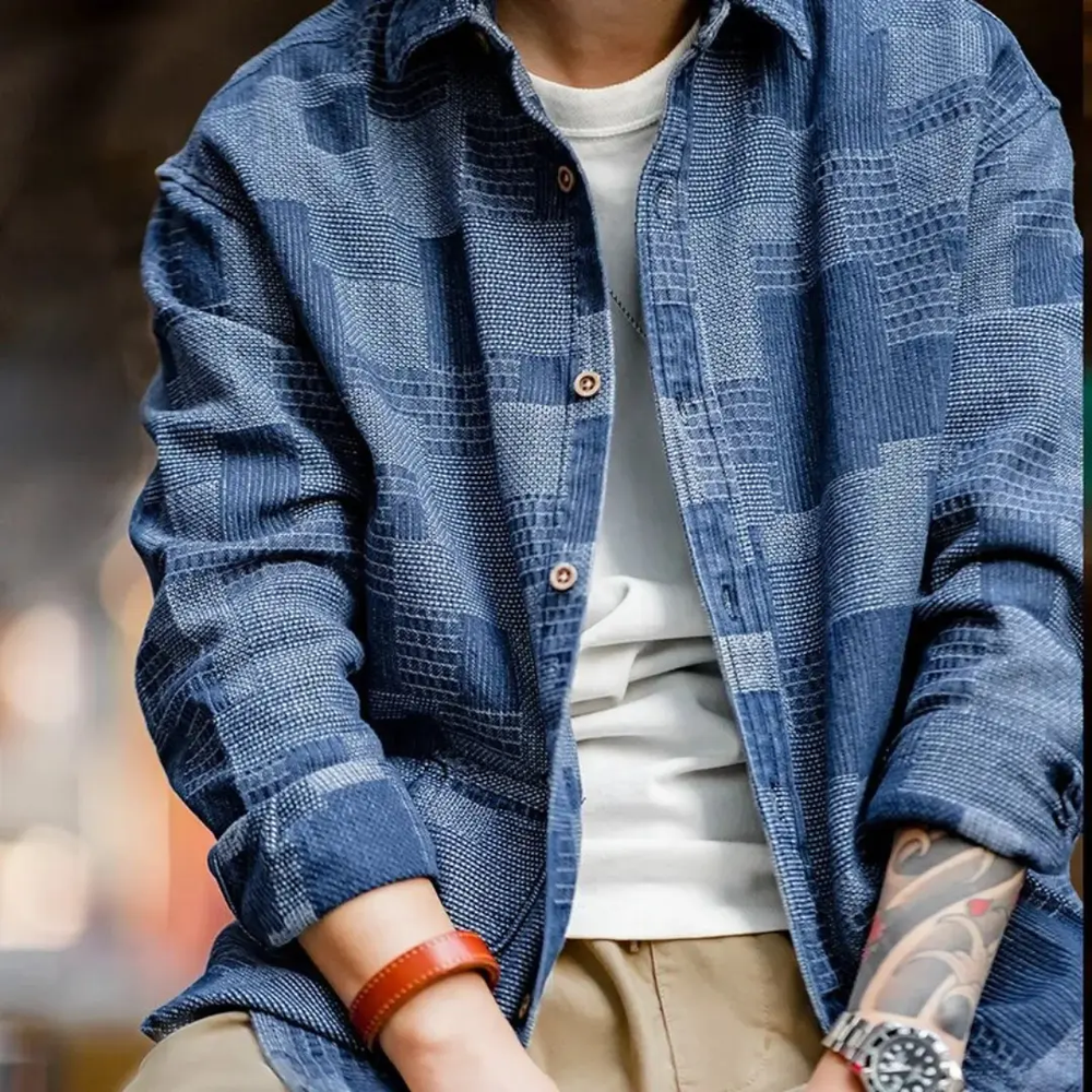 Oversized Patchwork Denim Button-Down - Shirt CASA LARO
