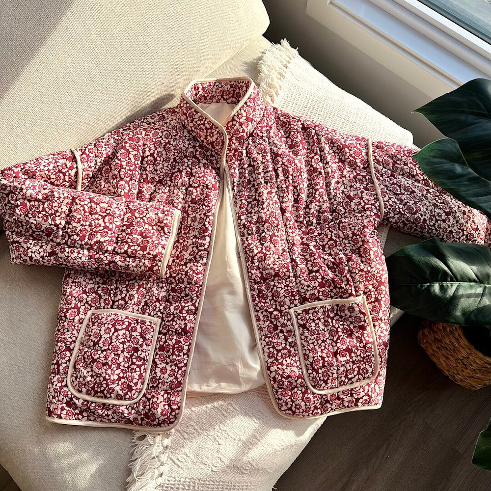 Pastel Floral Print Lightweight - Coat CASA LARO