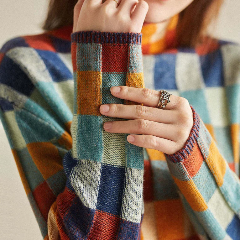 Patchwork Turtleneck - Sweater CASA LARO