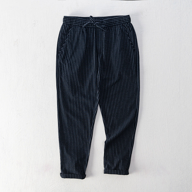 Pinstripe Cotton Tailored - Trousers CASA LARO MEN