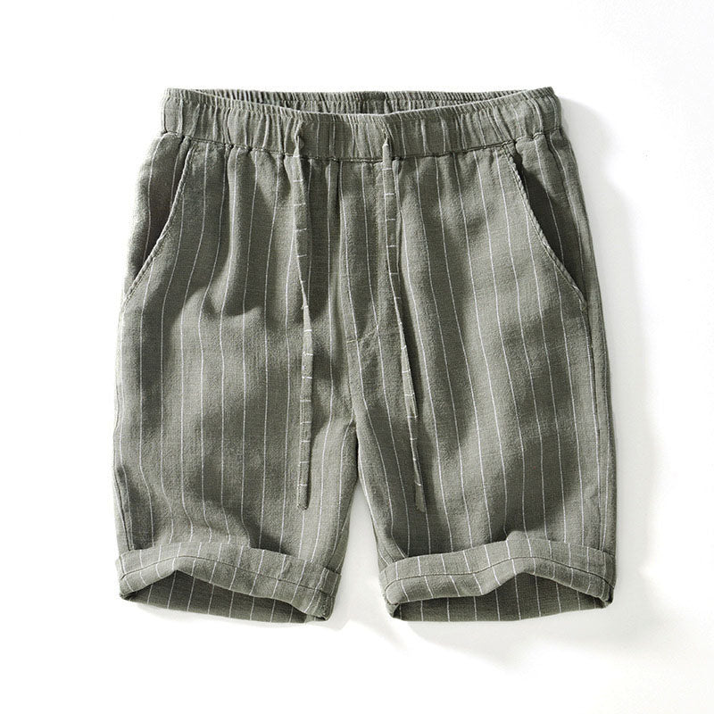 Pinstripe Linen - Shorts CASA LARO MEN