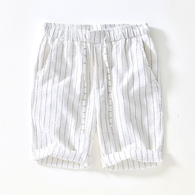 Pinstripe Linen - Shorts CASA LARO MEN