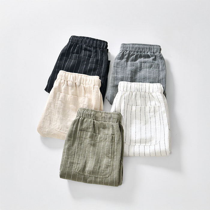 Pinstripe Linen - Shorts CASA LARO MEN